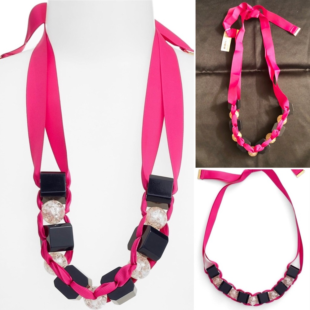 Trina Turk Lg  Bead Pink Ribbon
Statement Necklace